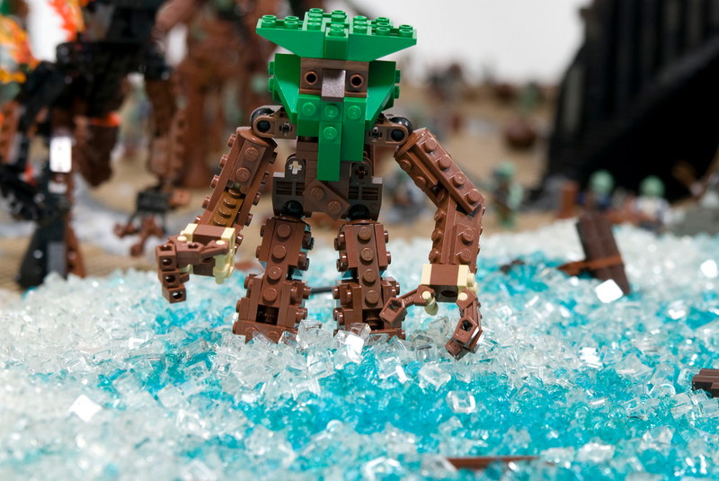 Illustration for article titled The Battle of Isengard from Lord of the Rings, depicted in 22,000 LEGO bricks